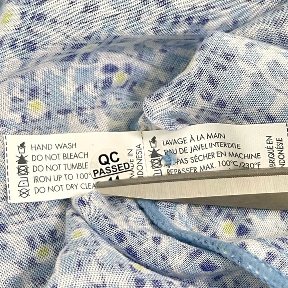 NWT Poupette St Barth Mae Ruffle Trim Printed Mini Dress Blue Je T’aime Girls 10 - Picture 13 of 15